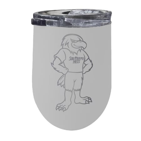 R & R Imports ITWE-C-SMS20W Southern Mississippi Golden Eagles 12 Oz Insulated Wine Stainless Steel Tumbler; White